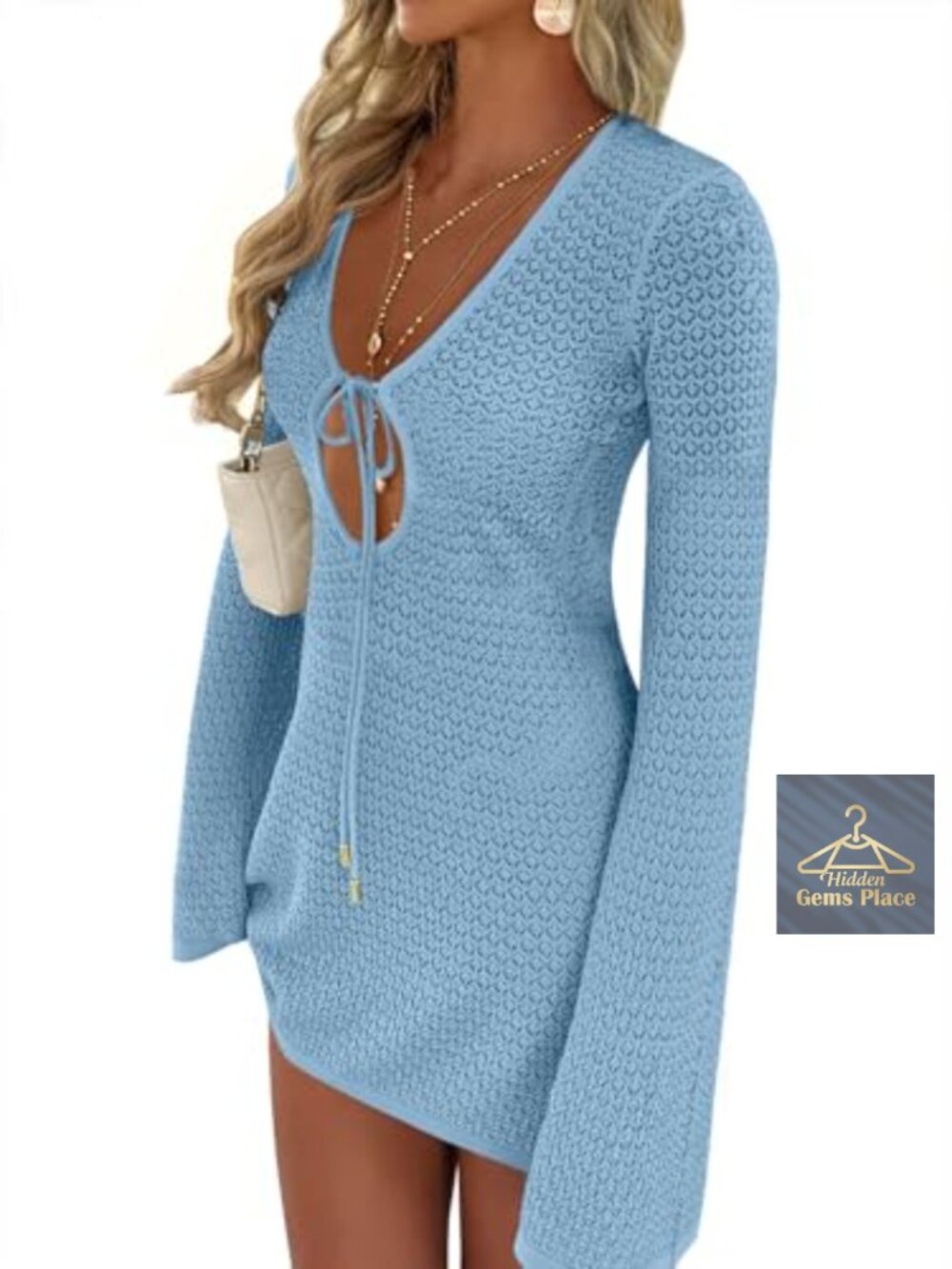 Crochet Swimsuit Cover Ups Beach Vacation Dress